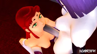 Starfire x Raven Blowjob – Nixorisfm