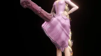 [Boldfinger42] Rapunzel with Horsecock getting hard