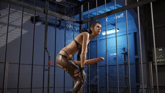 Quiet gets a long hard erection in the shower