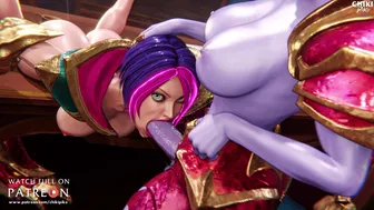 Futa Shyvana + Fiora Blowjob