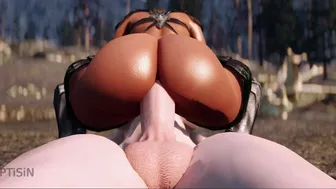 Curvy futanari MILF fucks Dark Futa with her huge cock