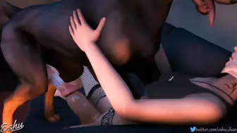 Y’shtola Docking with a Dog – Part 1 [Eshu-chan]