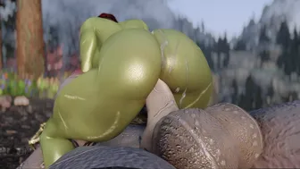 Muscular Curvy Whore Orc And Futanari Giant’s Huge Cock