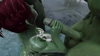 Two Futanari Orcs Fuck Little Goblin Slut Part 2