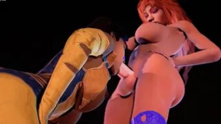 Vixen sucking Starfire’s Cock (KCSFM)