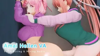 Futa Monika fucks Natsuki hard
