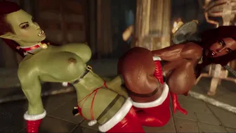 Futanari Orc Fucks Juicy Curvy Dark MILF