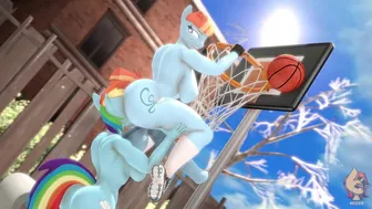 Rainbow Eating Mom’s Ass On The Court