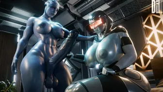 Liara & EDI Handjob [D3D]