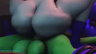 Beast Gal and Raven [Ass Jiggle Focused]