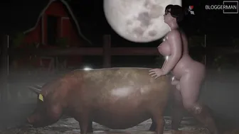 Futa Mei revenge fucks a Pig