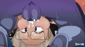 2D Blowjob and cumshot compilation