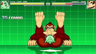 MUGEN Lady Bow and Vivian fucks Donkey Kong