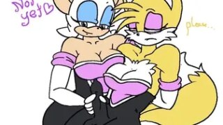 Rouge and Futa Tails