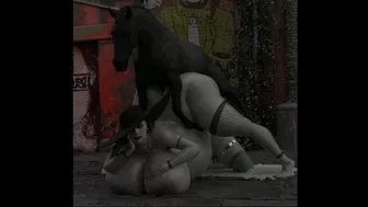 Futa Dimitrescu x Horse [Johndoe1970]