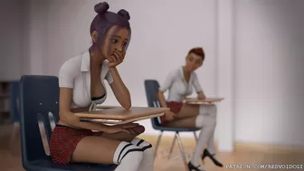 Unruly Students by Redvoidcgi (futanari fucks herself in public classroom)