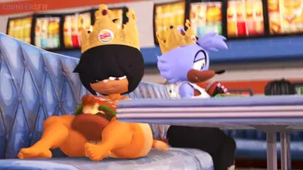 ana fucking a burger