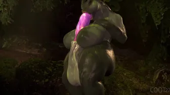 Futanari autofellatio
