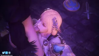 Sophitia Alexandra blowjob 2B (Soul Calibur)