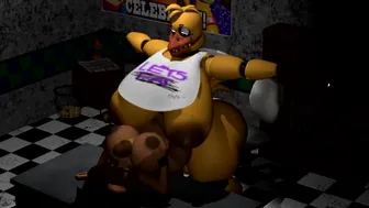 Withered Chica gets paizuri