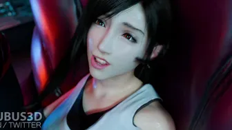 Tifa begs to be fucked harder in her pussy by Scarlet’s huge cock