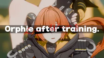 Orphie after training.