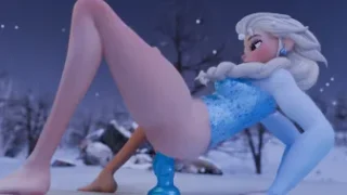 Futa Princess Fucks her greedy ass with Dildo Outdoors