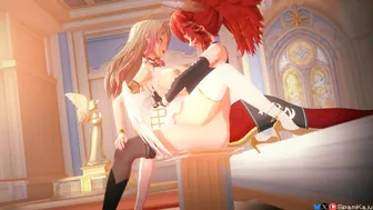 angel Hestia squirts her holy water all over Zentreya’s futa cock (SpamKaju)