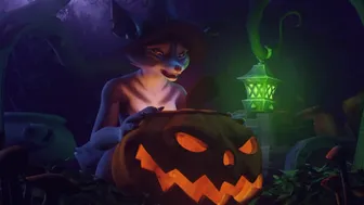 Futanari Wolf fucking Pumpkin (Spooky) voiced by PinkRotten (VA)