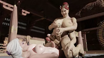 Sindel And Sheeva Futa Handjob [Gamingarzia]